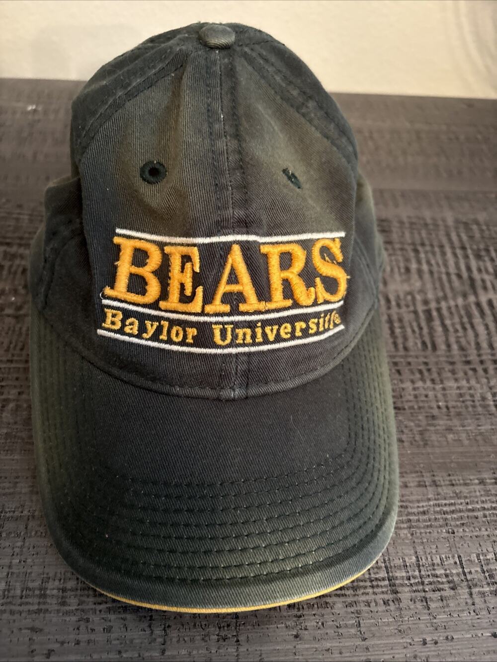 Rare Faded NWOT Baylor Bears Hat Cap Strap Back Green NCAA Football The Game